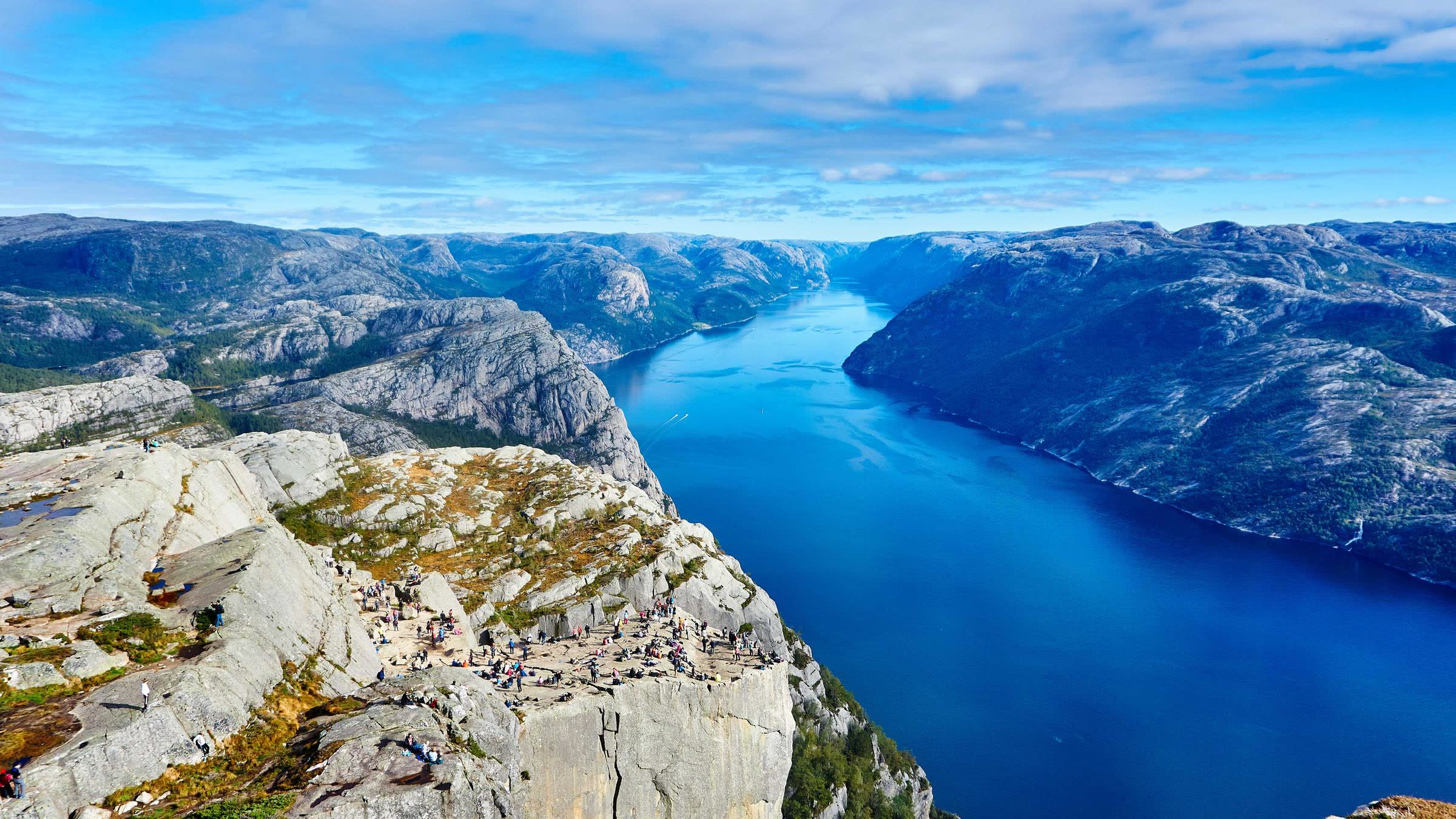 A fjord seen from a cliff